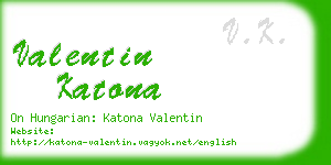 valentin katona business card